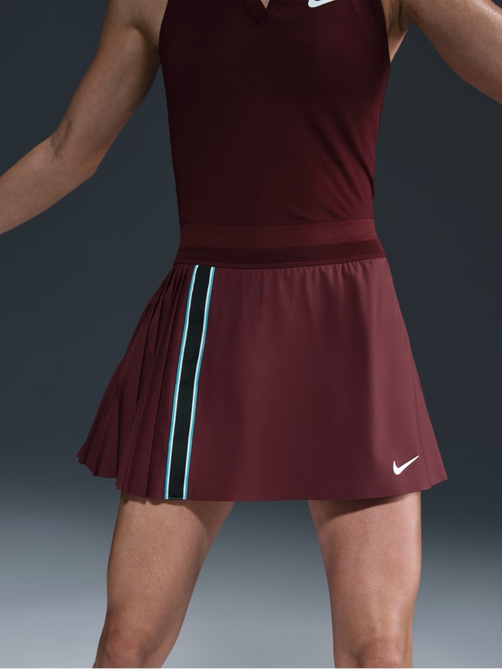 NikeCourt Slam Ace Tennis Skirt Women’s XL Burgundy Skort FZ6766-619 New Rare